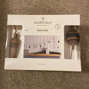 Hearth & Hand with Magnolia 9ft wood garland